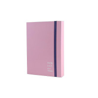 MAPA A4 KARTON Z ELASTIKO 5CM ROZA