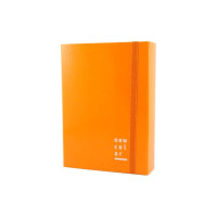 MAPA A4 KARTON Z ELASTIKO 7CM ORANŽNA