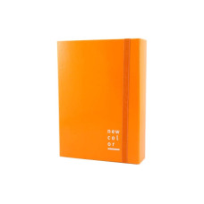 MAPA A4 KARTON Z ELASTIKO 7CM ORANŽNA