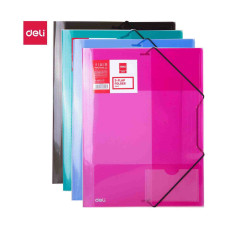 MAPA Z ELASTIKO A4 TRANSPARENT SORT DELI